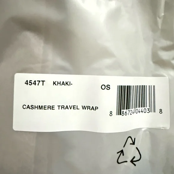 White + Warren cashmere Khaki travel wrap - Picture 3 of 8